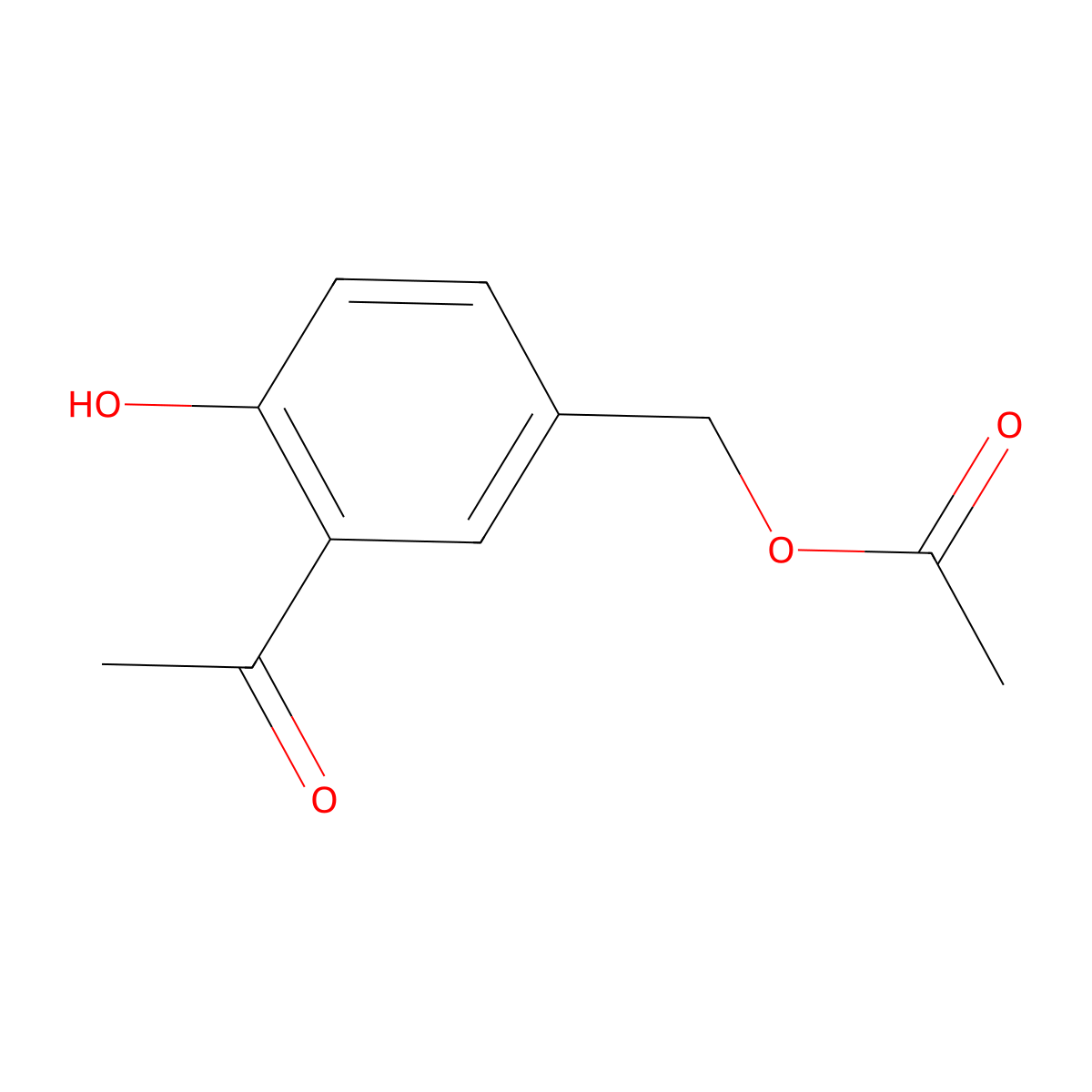 3-Acetyl-4-hydroxybenzyl Acetate molecular structure, CAS 171502-22-0