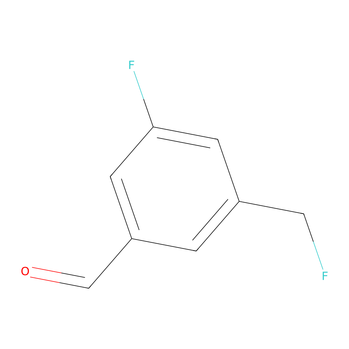 3-Fluoro-5-(fluoromethyl)benzaldehyde molecular structure, CAS 1715032-21-5