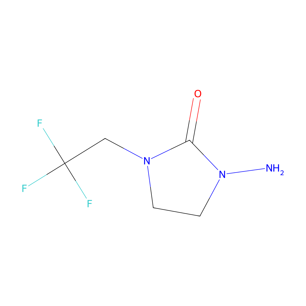 1-Amino-3-(2,2,2-trifluoroethyl)imidazolidin-2-one molecular structure, CAS 1715035-12-3