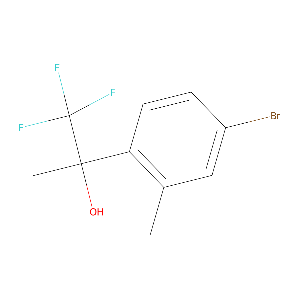 4-Bromo-alpha,2-dimethyl-alpha-(trifluoromethyl)benZenemethanol molecular structure, CAS 1715038-31-5