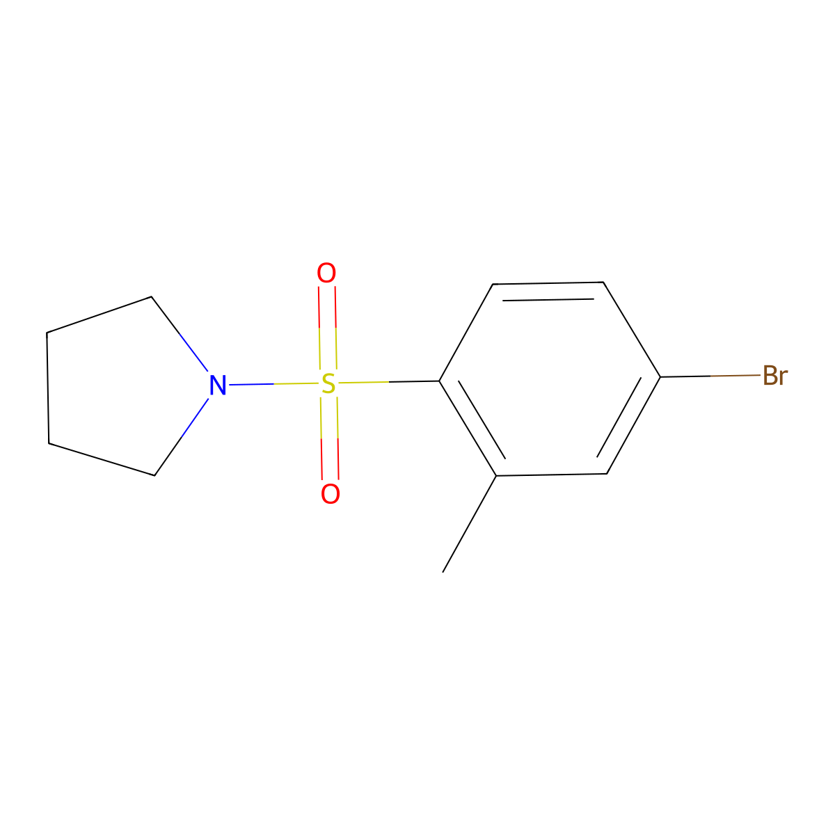 1-[(4-BRomo-2-methylbenzene)sulfonyl]pyrrolidine molecular structure, CAS 1715039-70-5