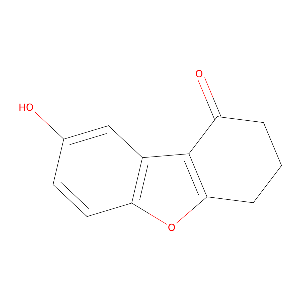 8-Hydroxy-3,4-dihydro-2H-dibenzofuran-1-one molecular structure, CAS 171507-23-6