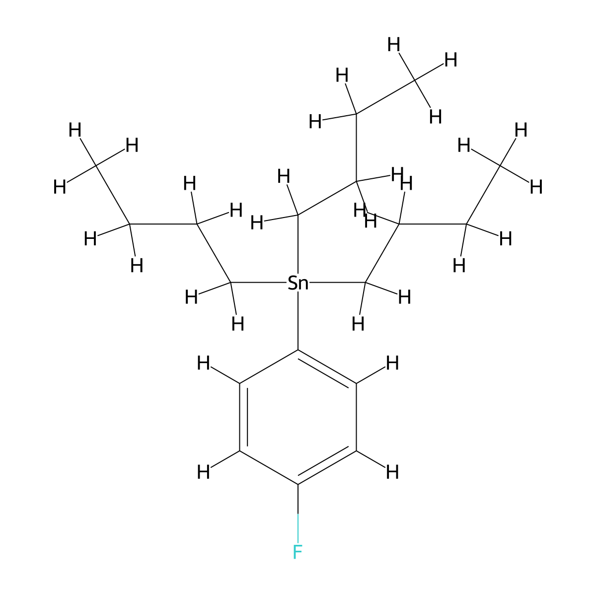 Tributyl(4-fluorophenyl)stannane molecular structure, CAS 17151-47-2