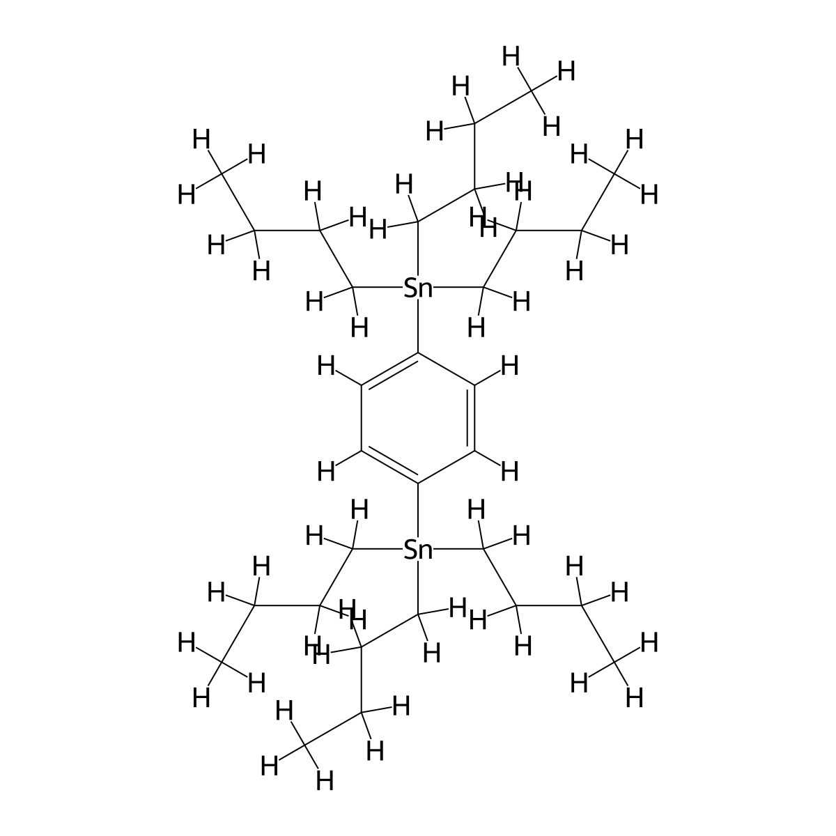 1,4-Bis(tributylstannyl)benzene molecular structure, CAS 17151-51-8