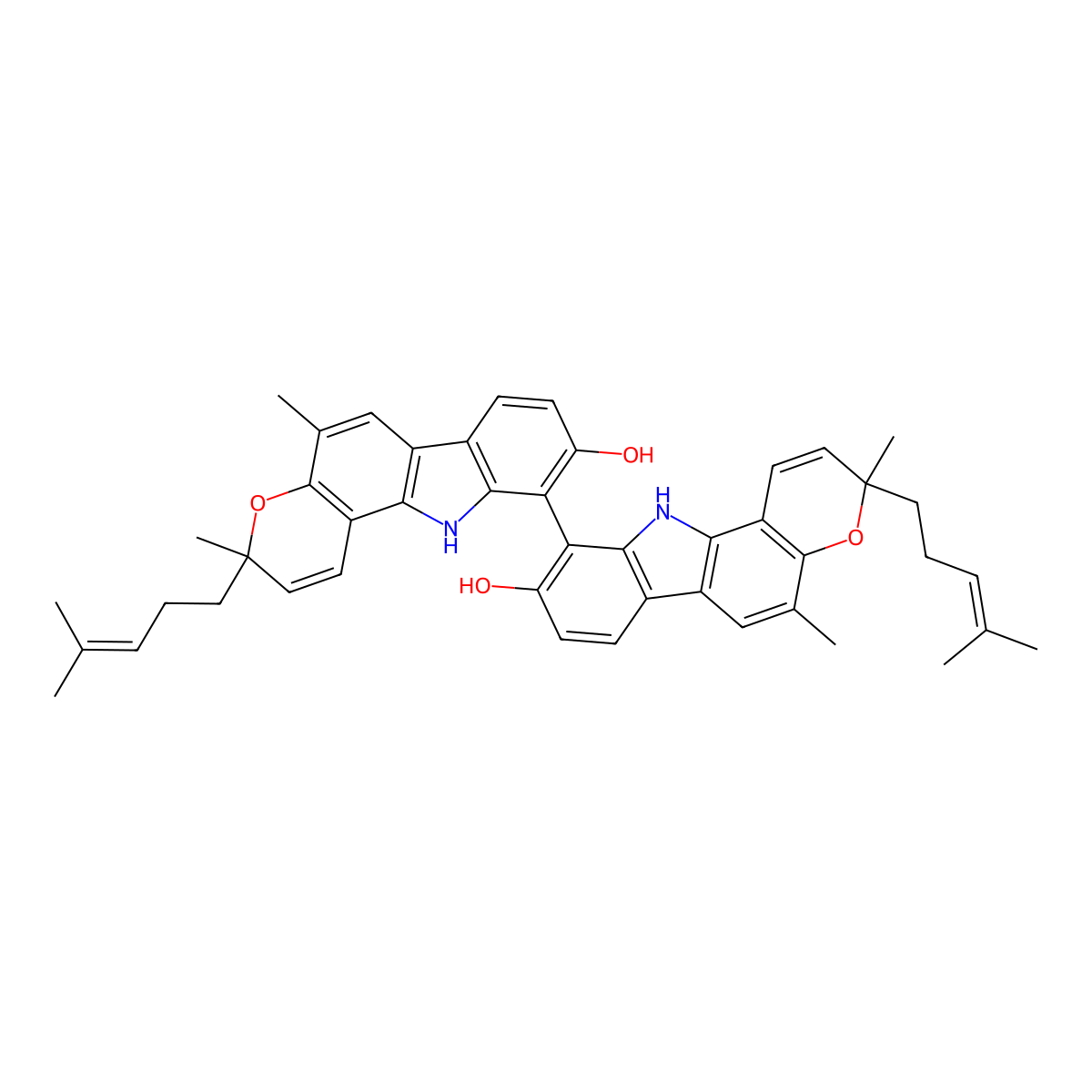 Bispyrayafoline A molecular structure, CAS 1715114-37-6
