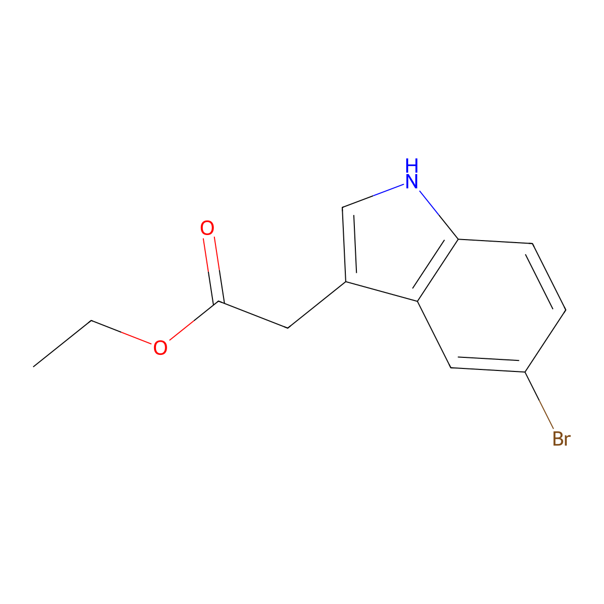Ethyl 5-Bromoindole-3-acetate molecular structure, CAS 171513-35-2