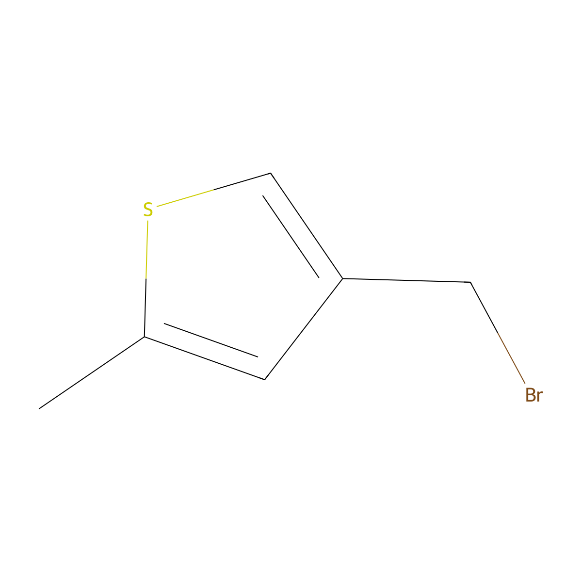 4-(Bromomethyl)-2-methylthiophene molecular structure, CAS 171515-92-7