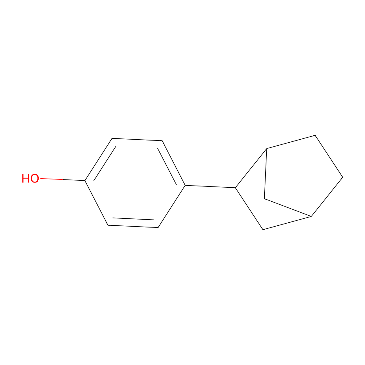4-(Bicyclo[2.2.1]hept-2-yl)phenol molecular structure, CAS 17152-77-1