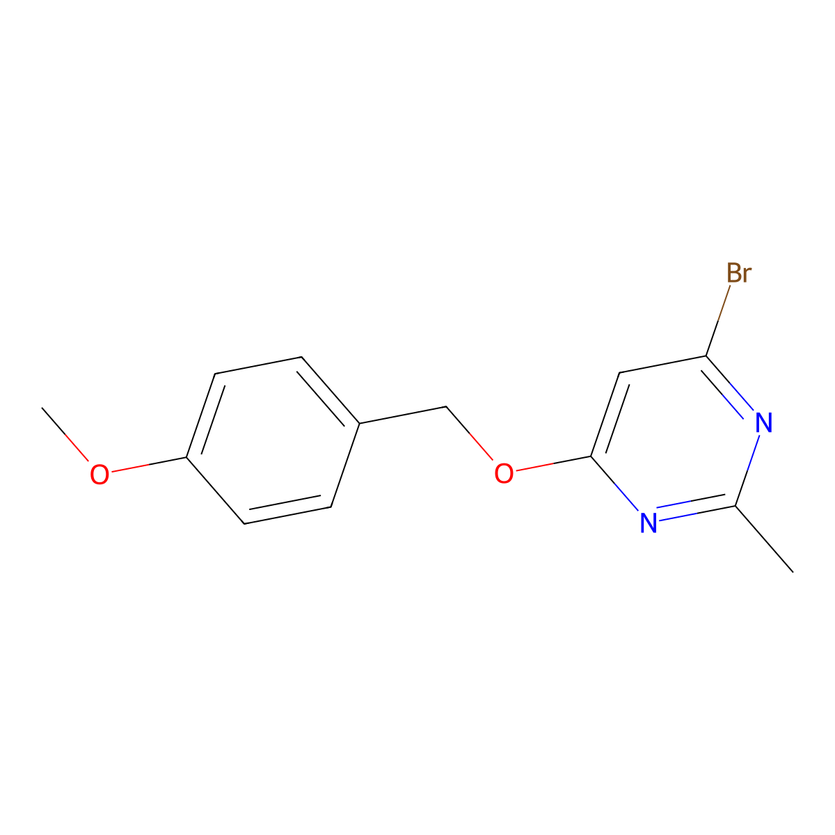 4-Bromo-6-[(4-methoxyphenyl)methoxy]-2-methylpyrimidine molecular structure, CAS 1715298-06-8