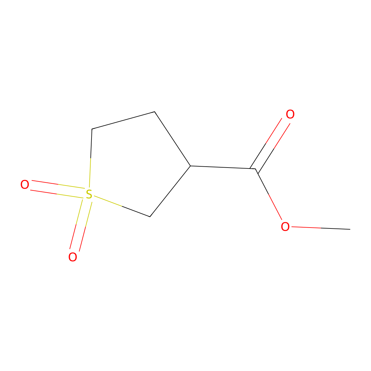 Methyl tetrahydrothiophene-3-carboxylate 1,1-dioxide molecular structure, CAS 17153-44-5
