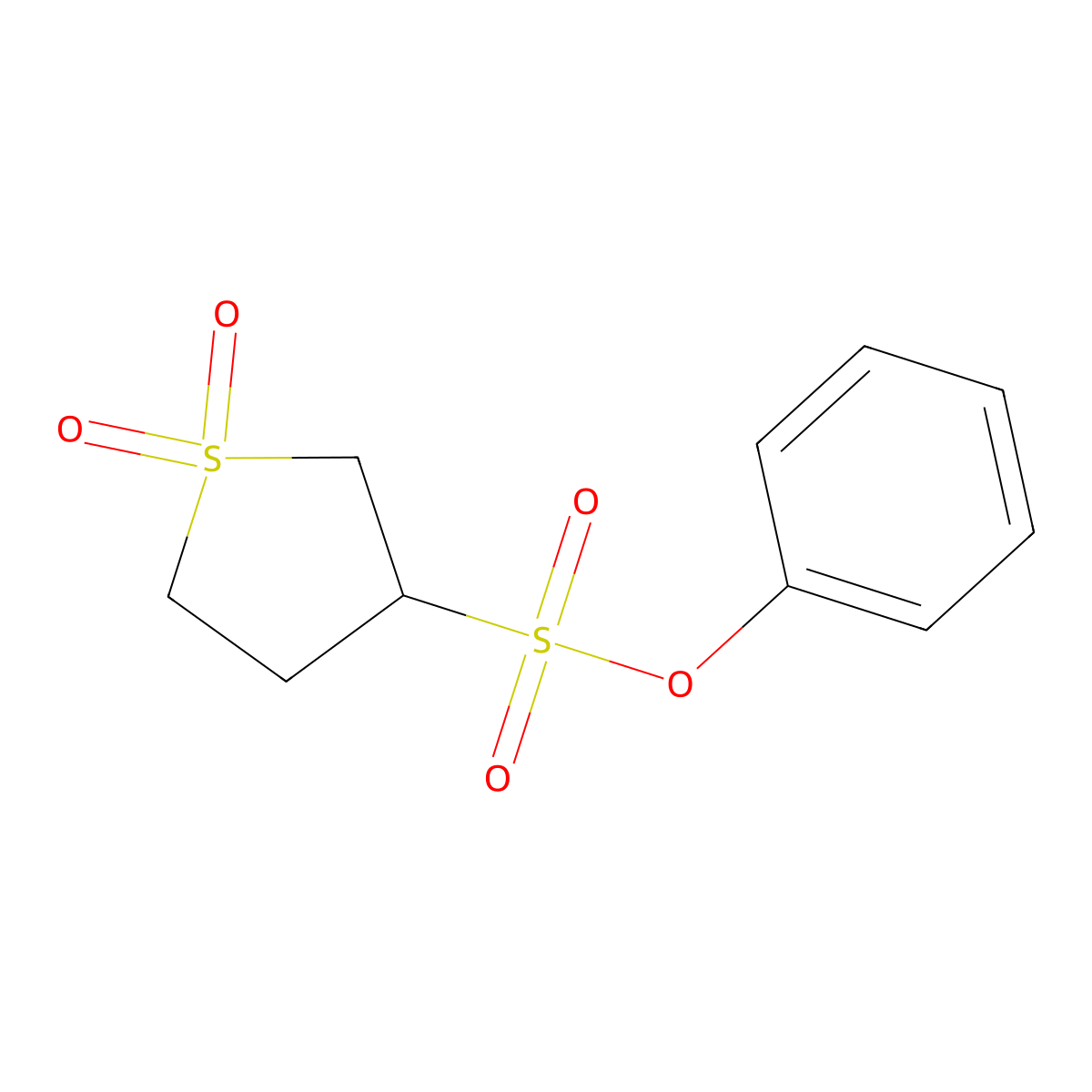 Phenyl 3-sulfolanesulfonate molecular structure, CAS 17153-56-9