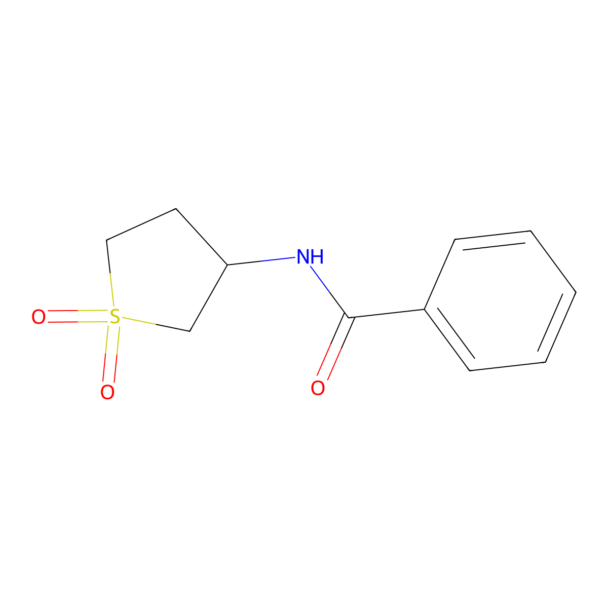 N-(1,1-dioxidotetrahydrothiophen-3-yl)benzamide molecular structure, CAS 17153-58-1