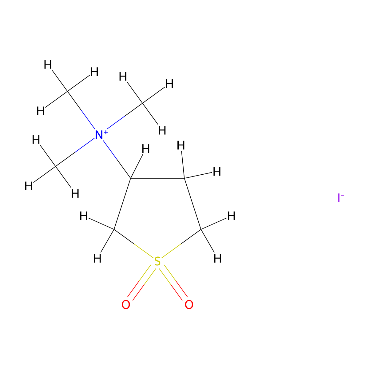 N,N,N-Trimethyl-1,1-dioxo-1lambda~6~-thiolan-3-aminium iodide molecular structure, CAS 17153-61-6