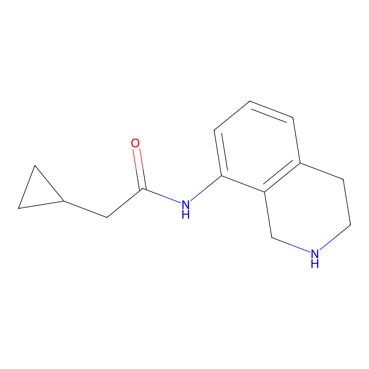 2-cyclopropyl-N-(1,2,3,4-tetrahydroisoquinolin-8-yl)acetamide molecular structure, CAS 1715327-53-9