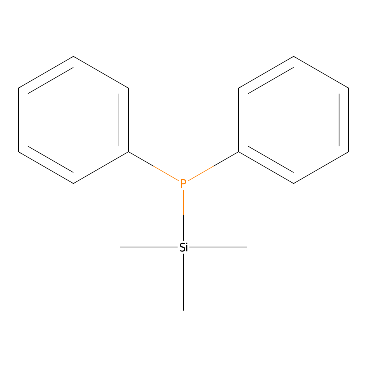 Diphenyl(trimethylsilyl)phosphine molecular structure, CAS 17154-34-6