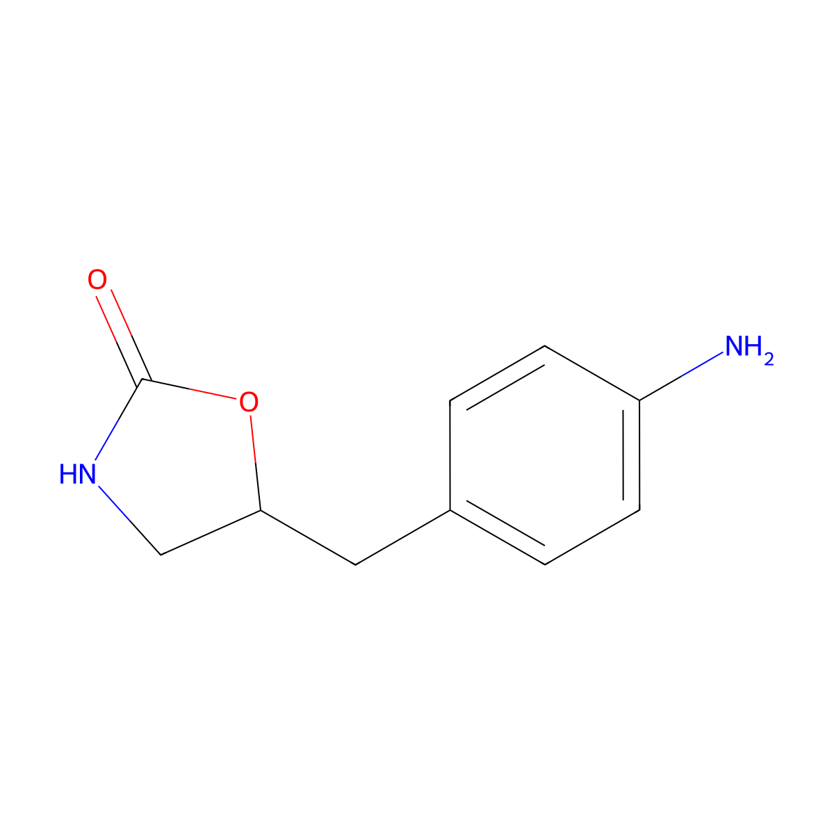 5-[(4-Aminophenyl)methyl]-1,3-oxazolidin-2-one molecular structure, CAS 171549-97-6