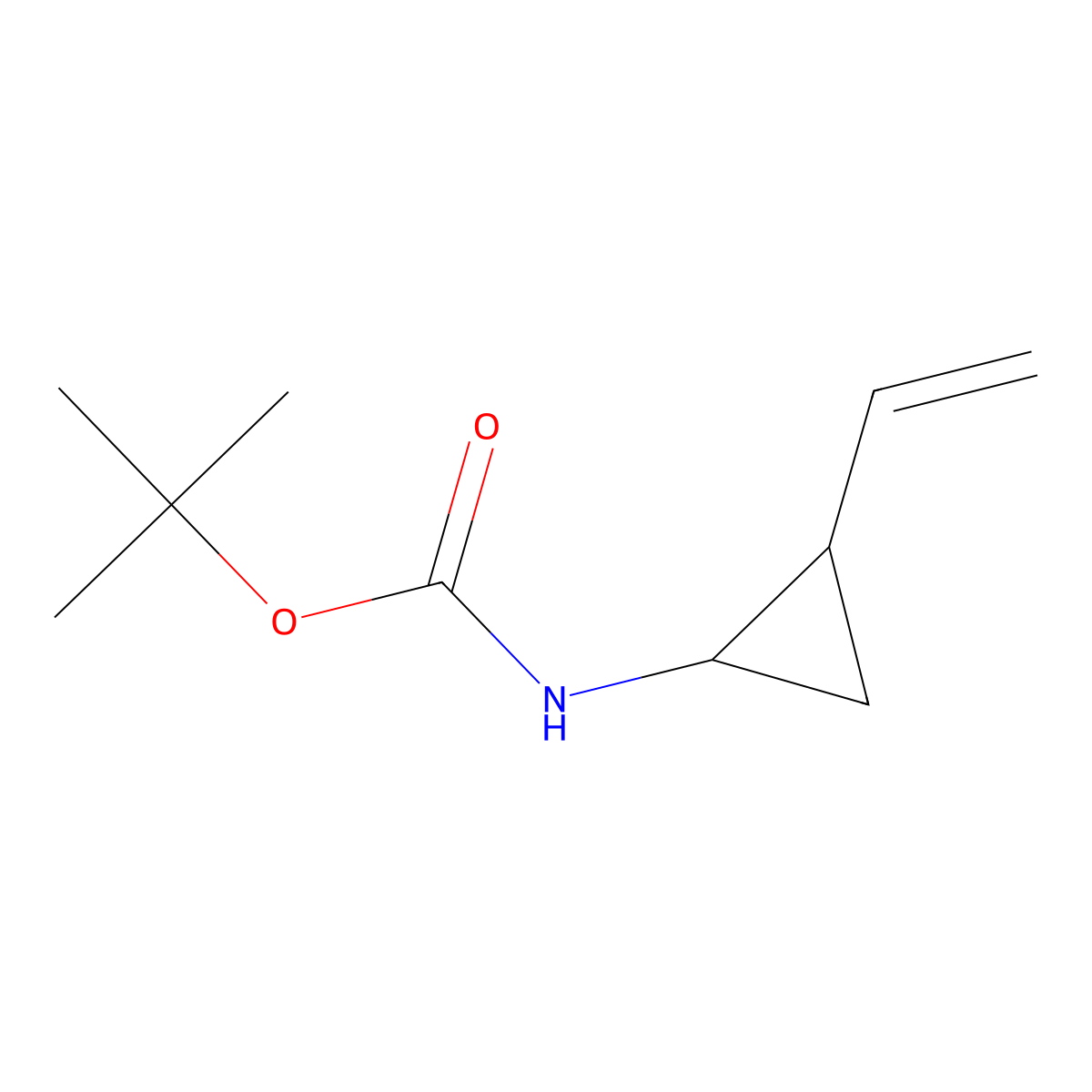 rac-tert-butyl N-[(1R,2S)-2-ethenylcyclopropyl]carbamate molecular structure, CAS 171550-08-6