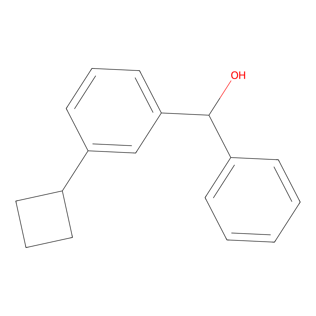 (3-Cyclobutylphenyl)(phenyl)methanol molecular structure, CAS 1715562-04-1