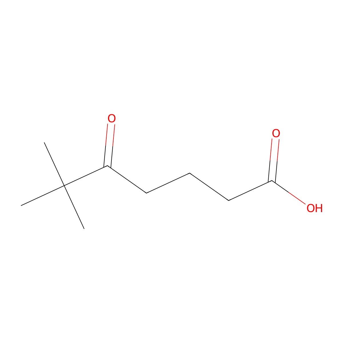 6,6-Dimethyl-5-oxoheptanoic acid molecular structure, CAS 171557-83-8