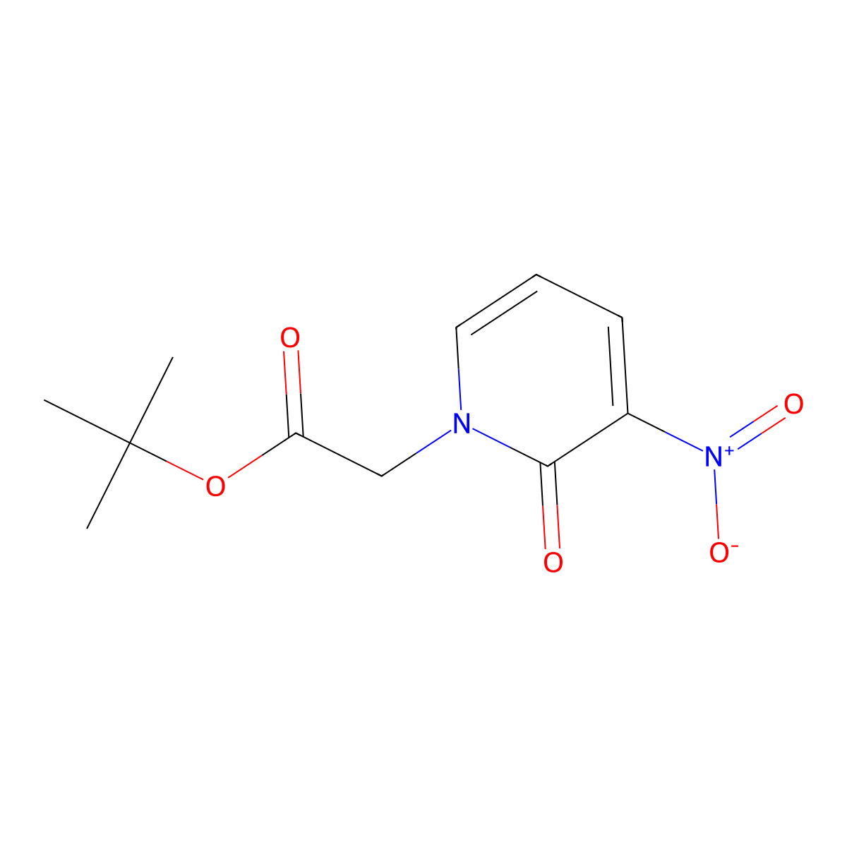 tert-Butyl 3-nitro-2-oxo-1(2H)-pyridineacetate molecular structure, CAS 171559-74-3
