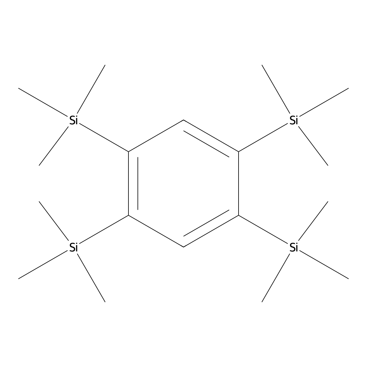 1,2,4,5-Tetrakis(trimethylsilyl)benzene molecular structure, CAS 17156-61-5