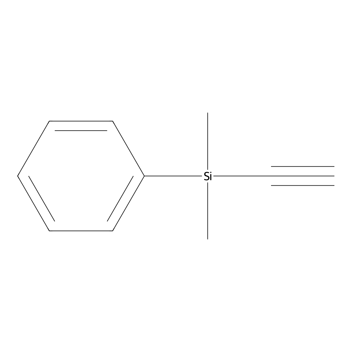 (Dimethylphenylsilyl)acetylene molecular structure, CAS 17156-64-8