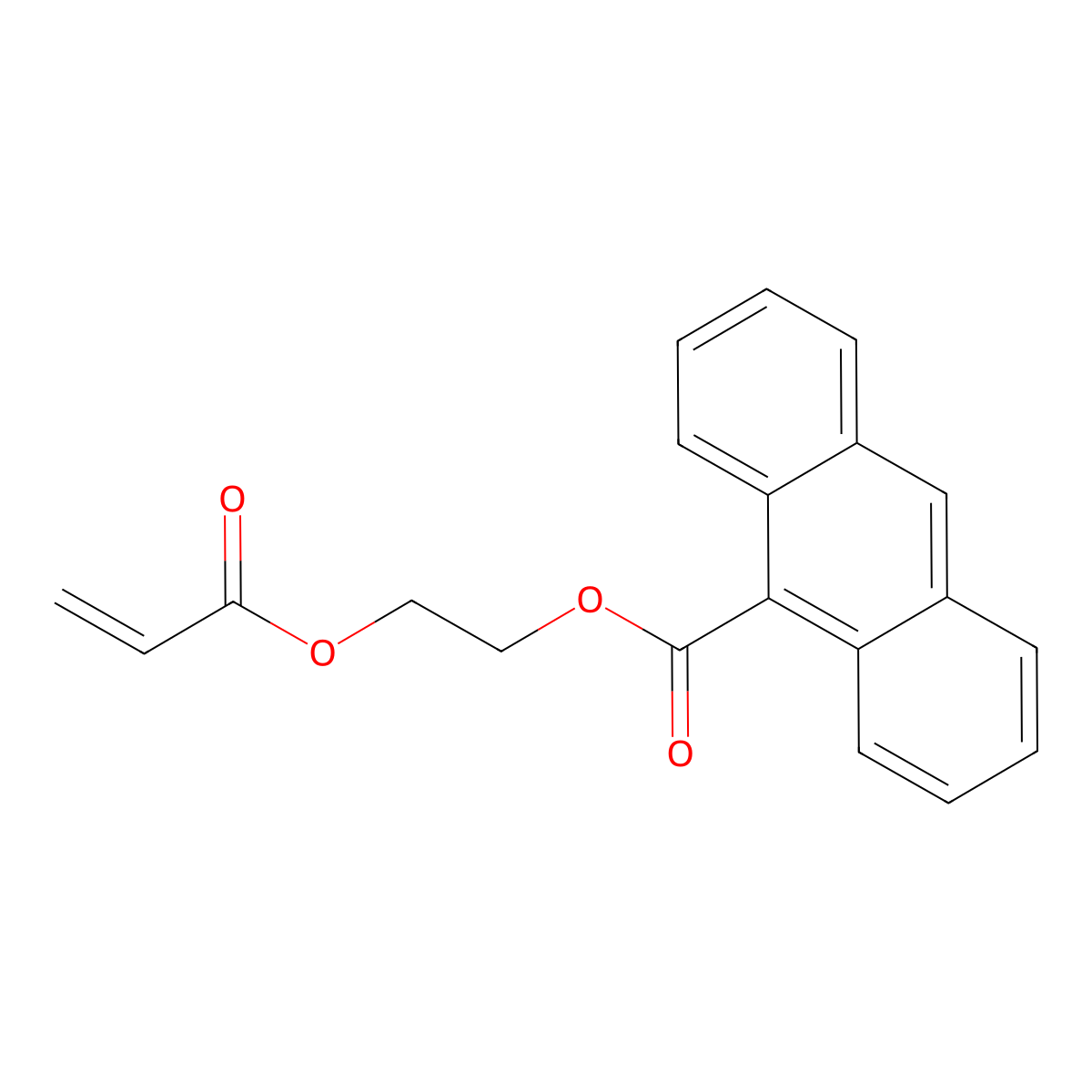 9-Anthracenecarboxylic acid, 2-[(1-oxo-2-propenyl)oxy]ethyl ester molecular structure, CAS 171564-43-5