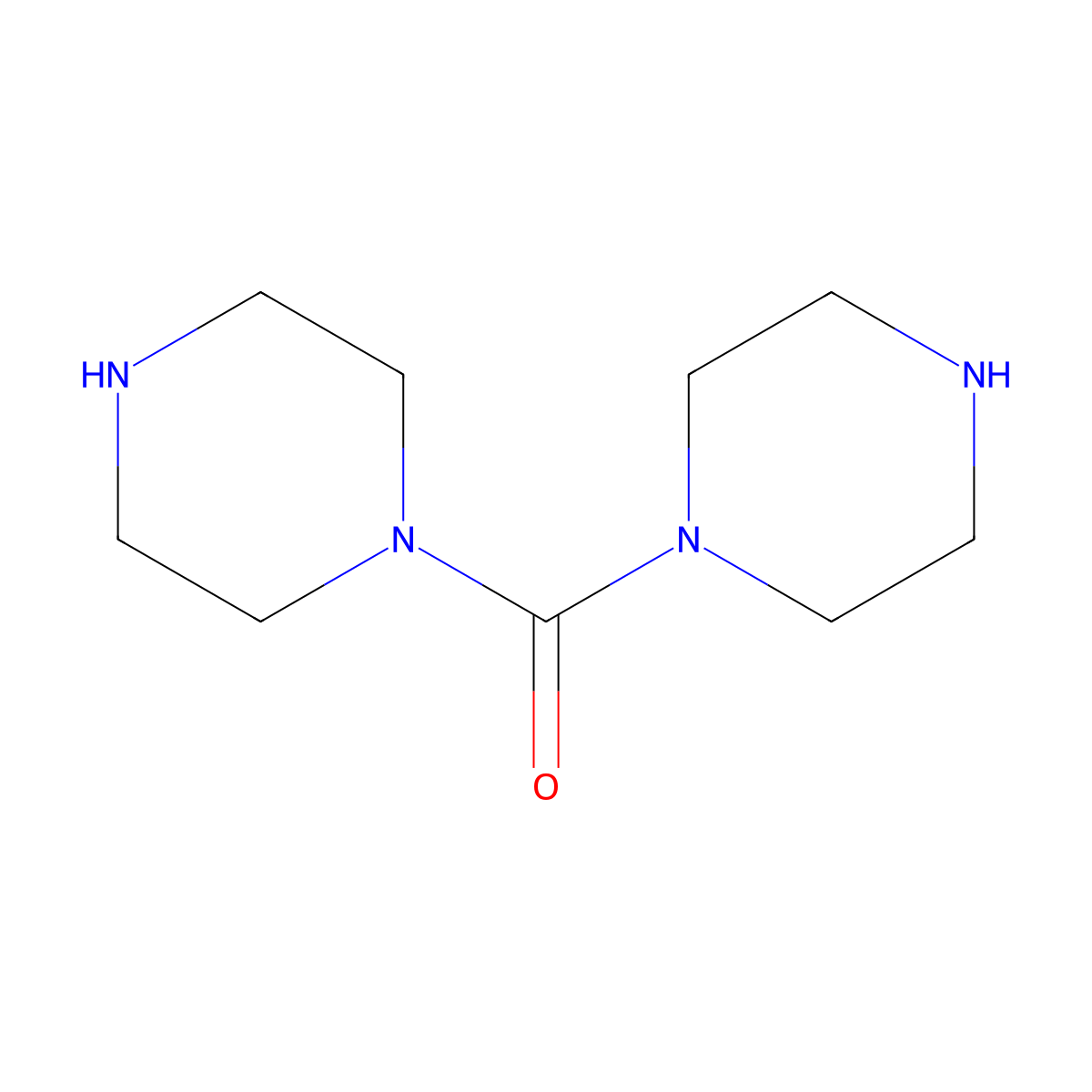 1-(Piperazine-1-carbonyl)piperazine molecular structure, CAS 17159-16-9