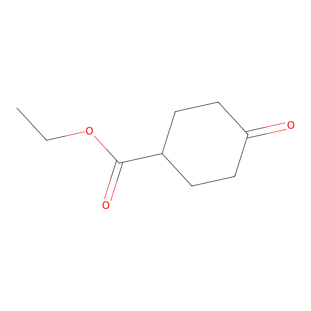 Ethyl 4-oxocyclohexanecarboxylate molecular structure, CAS 17159-79-4