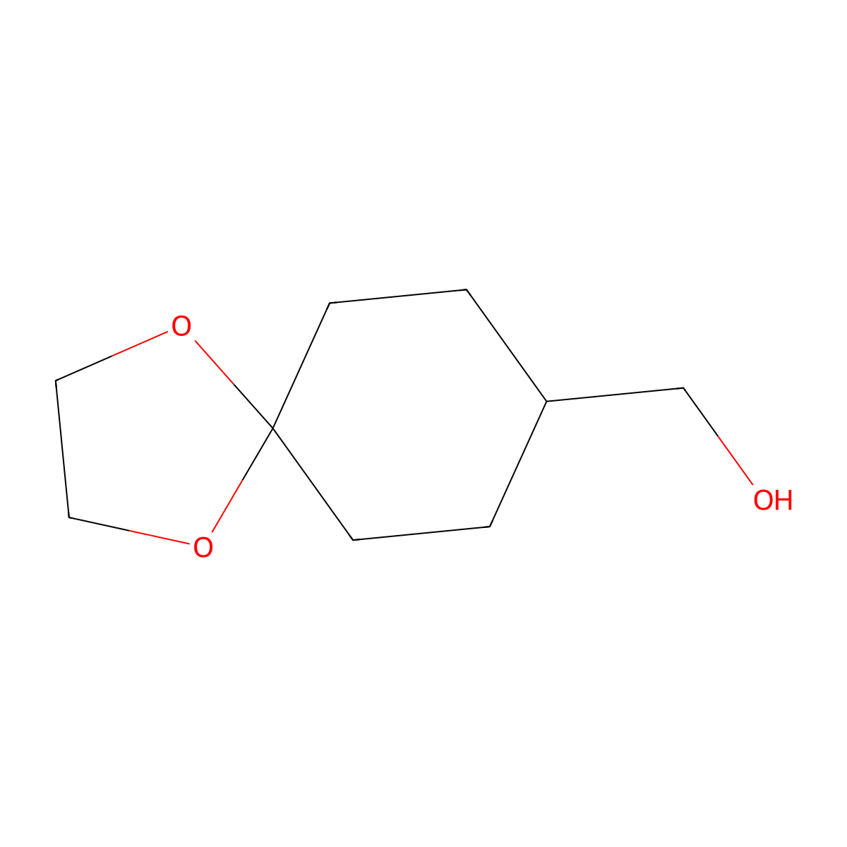 1,4-Dioxaspiro[4.5]decan-8-ylmethanol molecular structure, CAS 17159-82-9