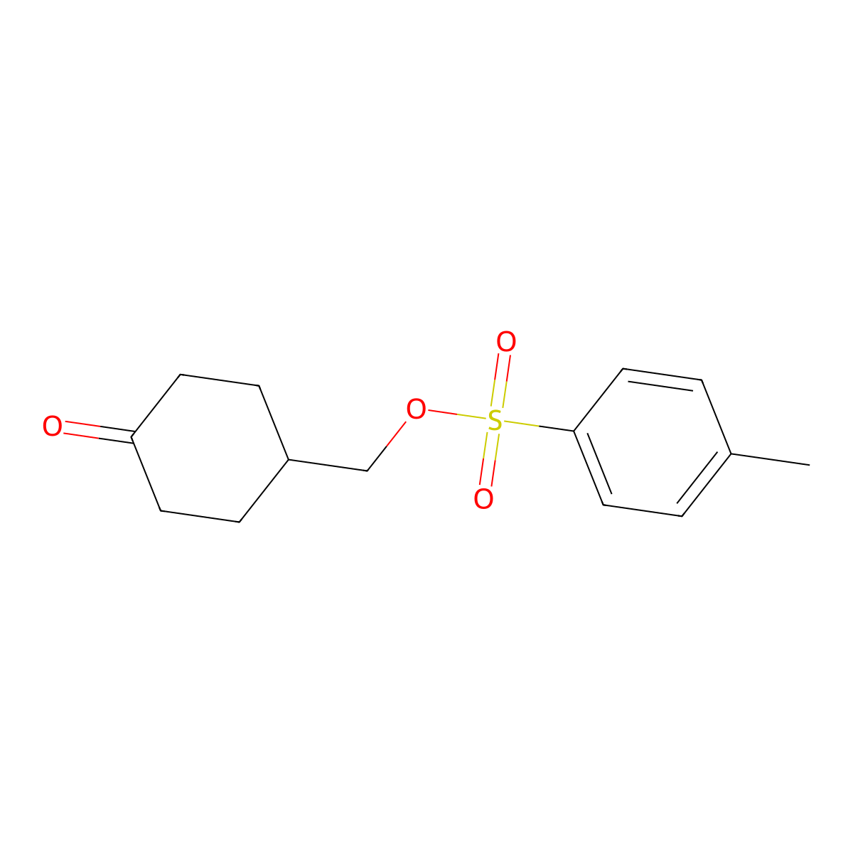 (4-Oxocyclohexyl)methyl 4-methylbenzenesulfonate molecular structure, CAS 17159-83-0