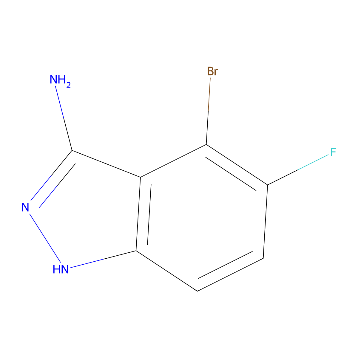 4-Bromo-5-fluoro-1H-indazol-3-amine molecular structure, CAS 1715912-67-6