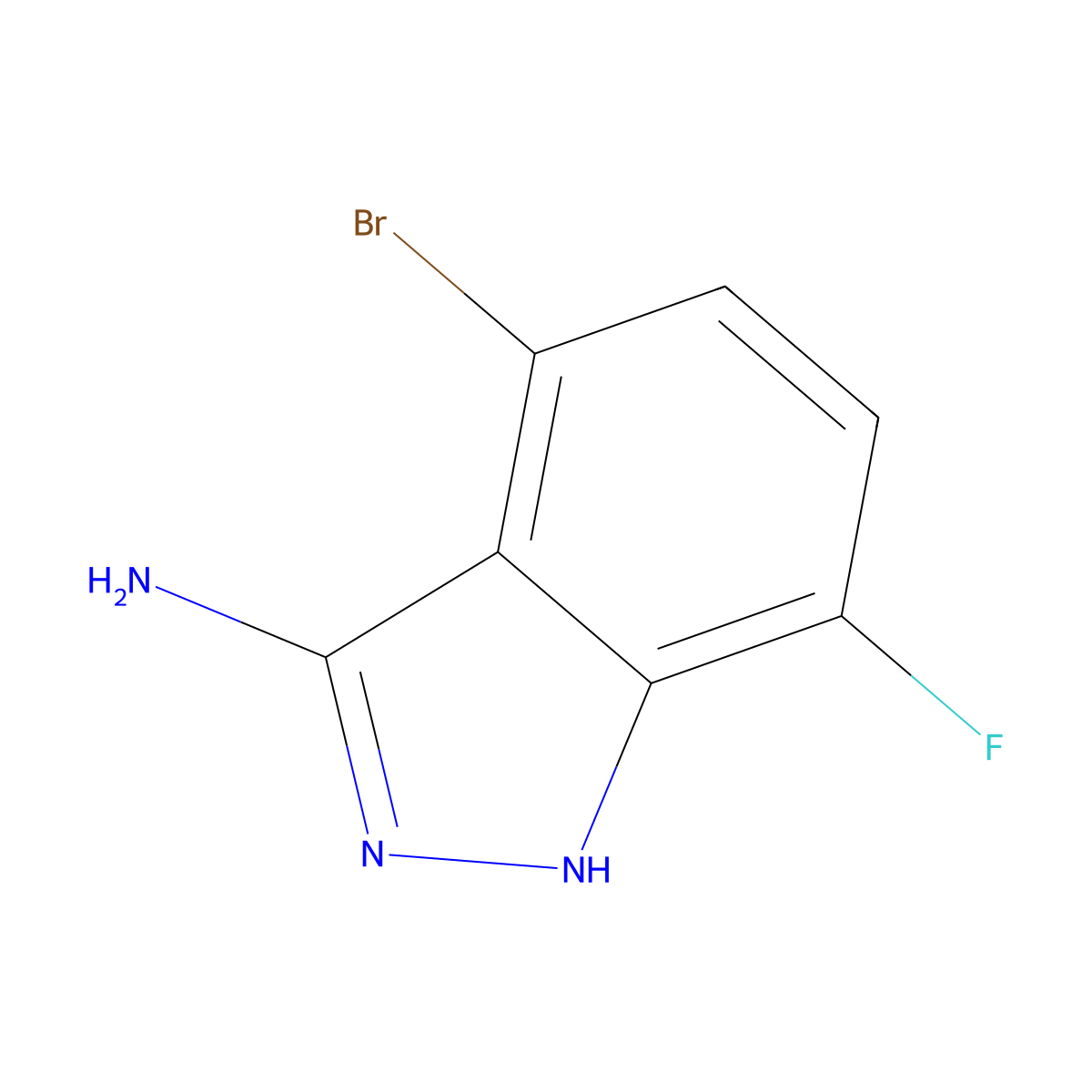 4-Bromo-7-fluoro-1H-indazol-3-amine molecular structure, CAS 1715912-69-8