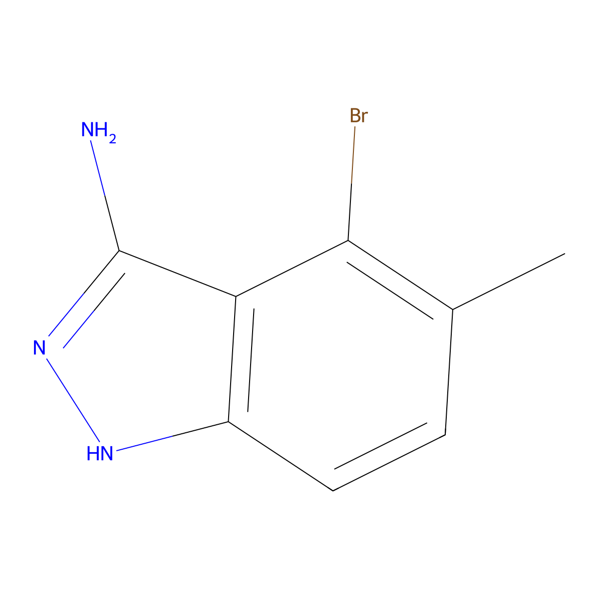 4-Bromo-5-methyl-1H-indazol-3-amine molecular structure, CAS 1715912-74-5