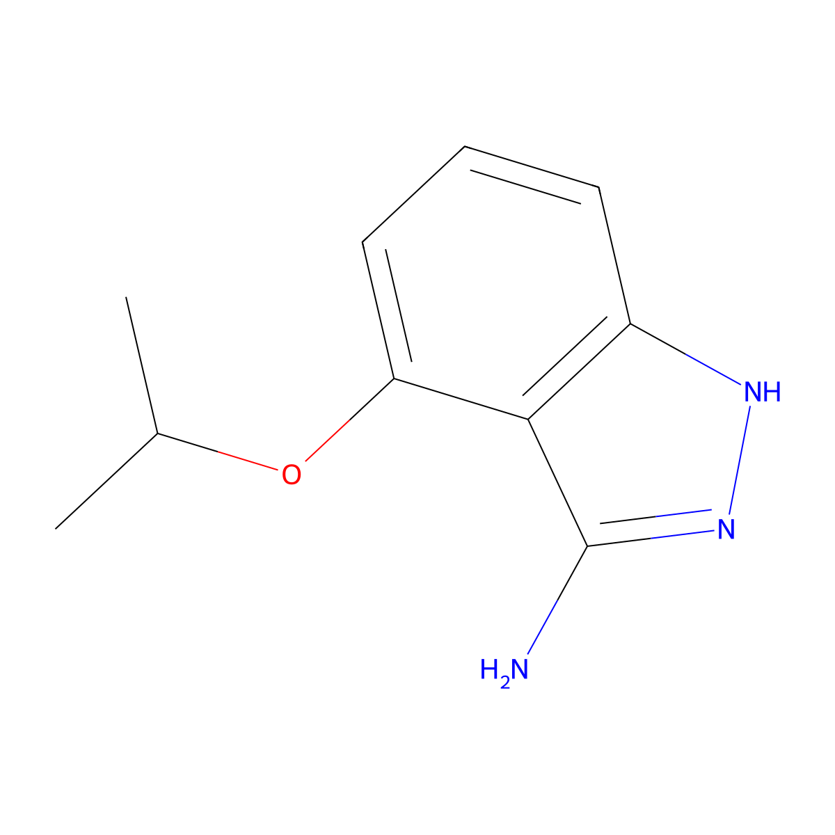 4-Isopropoxy-1H-indazol-3-amine molecular structure, CAS 1715912-77-8