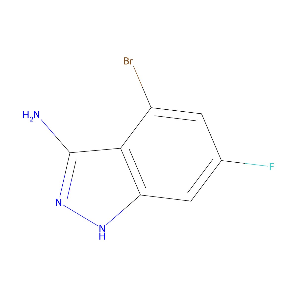 4-Bromo-6-fluoro-1H-indazol-3-amine molecular structure, CAS 1715912-85-8