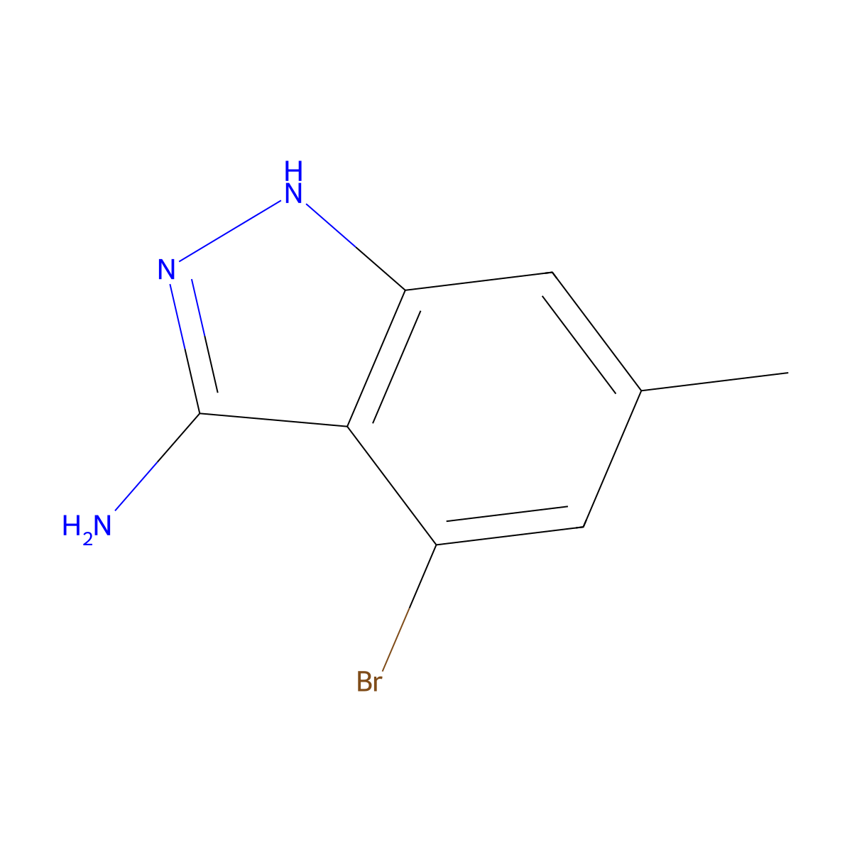 4-Bromo-6-methyl-1H-indazol-3-amine molecular structure, CAS 1715912-97-2