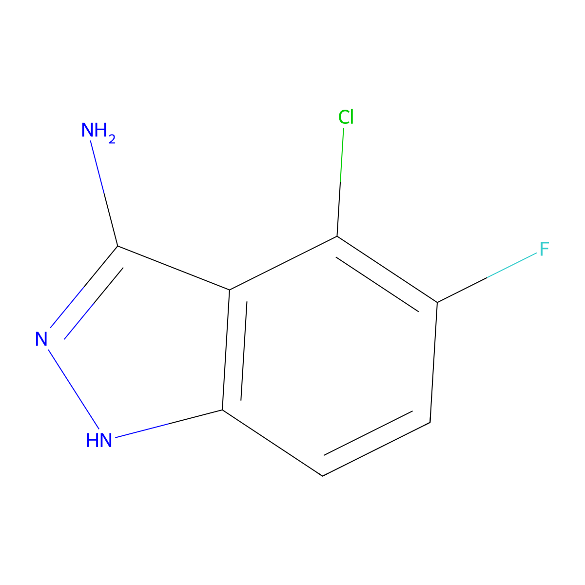 4-Chloro-5-fluoro-1H-indazol-3-amine molecular structure, CAS 1715913-00-0