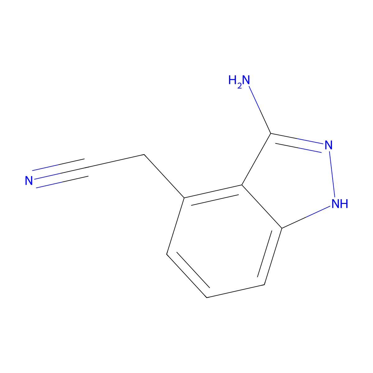 2-(3-Amino-1H-indazol-4-yl)acetonitrile molecular structure, CAS 1715913-20-4