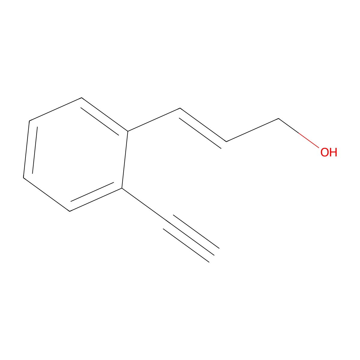 3-(2-Ethynylphenyl)prop-2-en-1-ol molecular structure, CAS 1715957-76-8