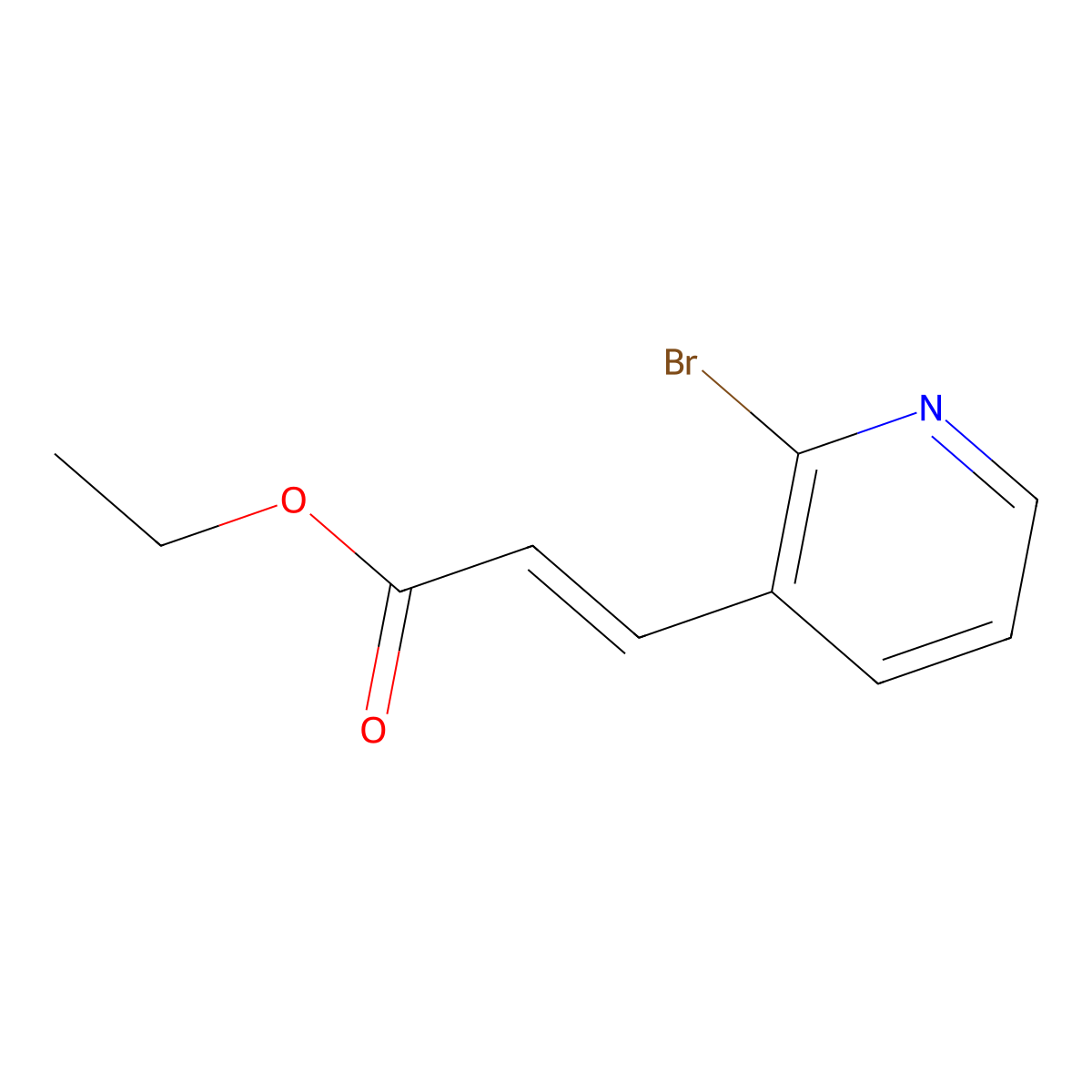 (E)-Ethyl 3-(2-bromopyridin-3-yl)acrylate molecular structure, CAS 1715957-78-0