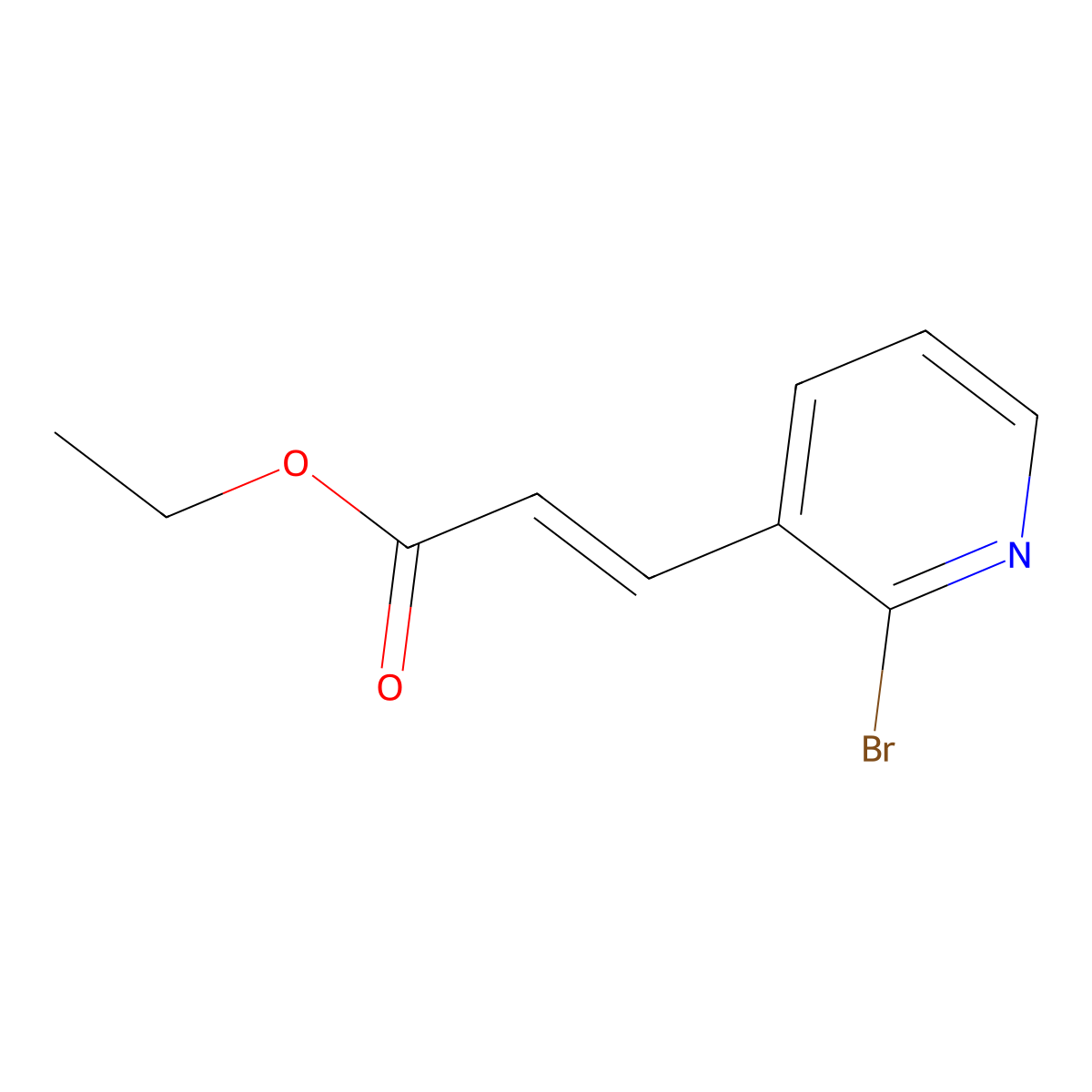 (E)-Ethyl 3-(2-bromopyridin-3-yl)acrylate molecular structure, CAS 1715957-78-0