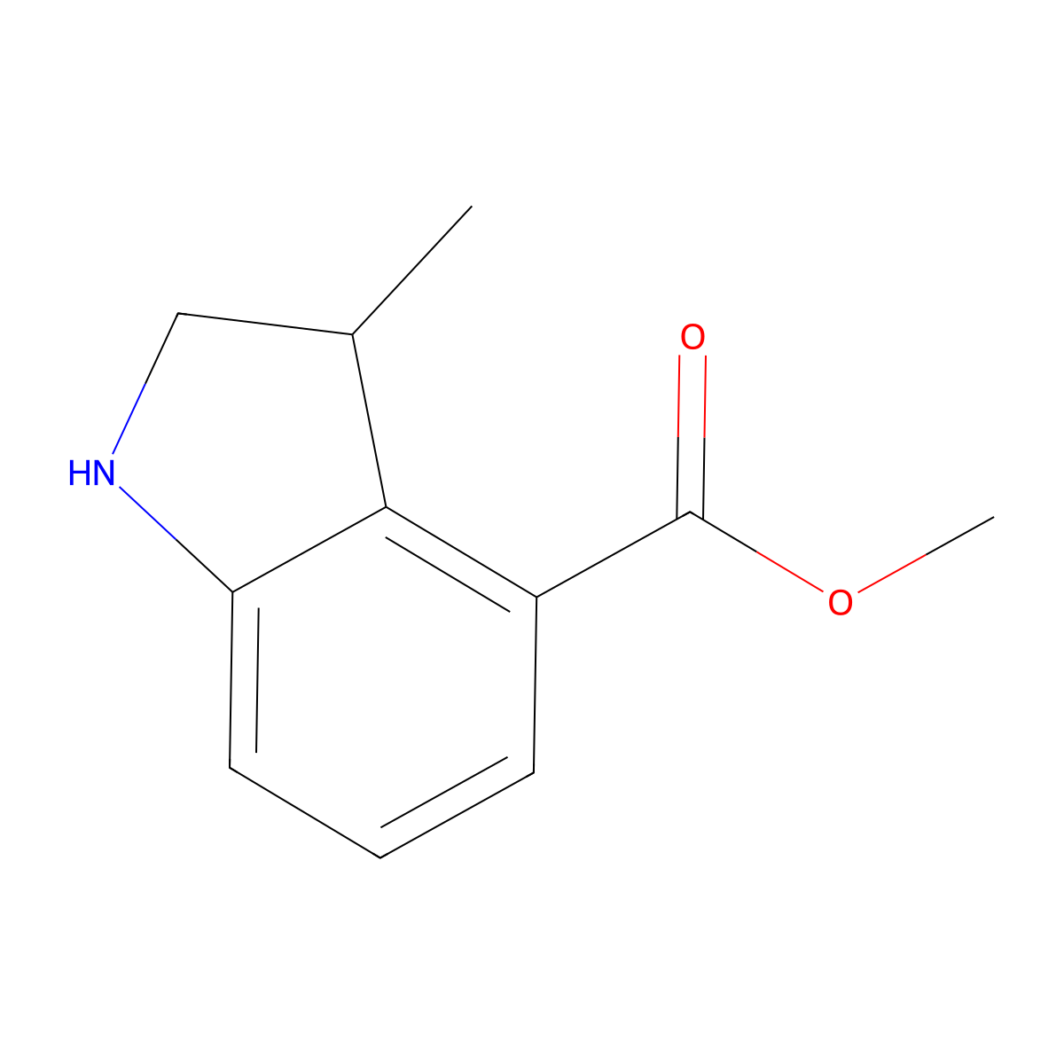 Methyl 3-methylindoline-4-carboxylate molecular structure, CAS 1715960-61-4