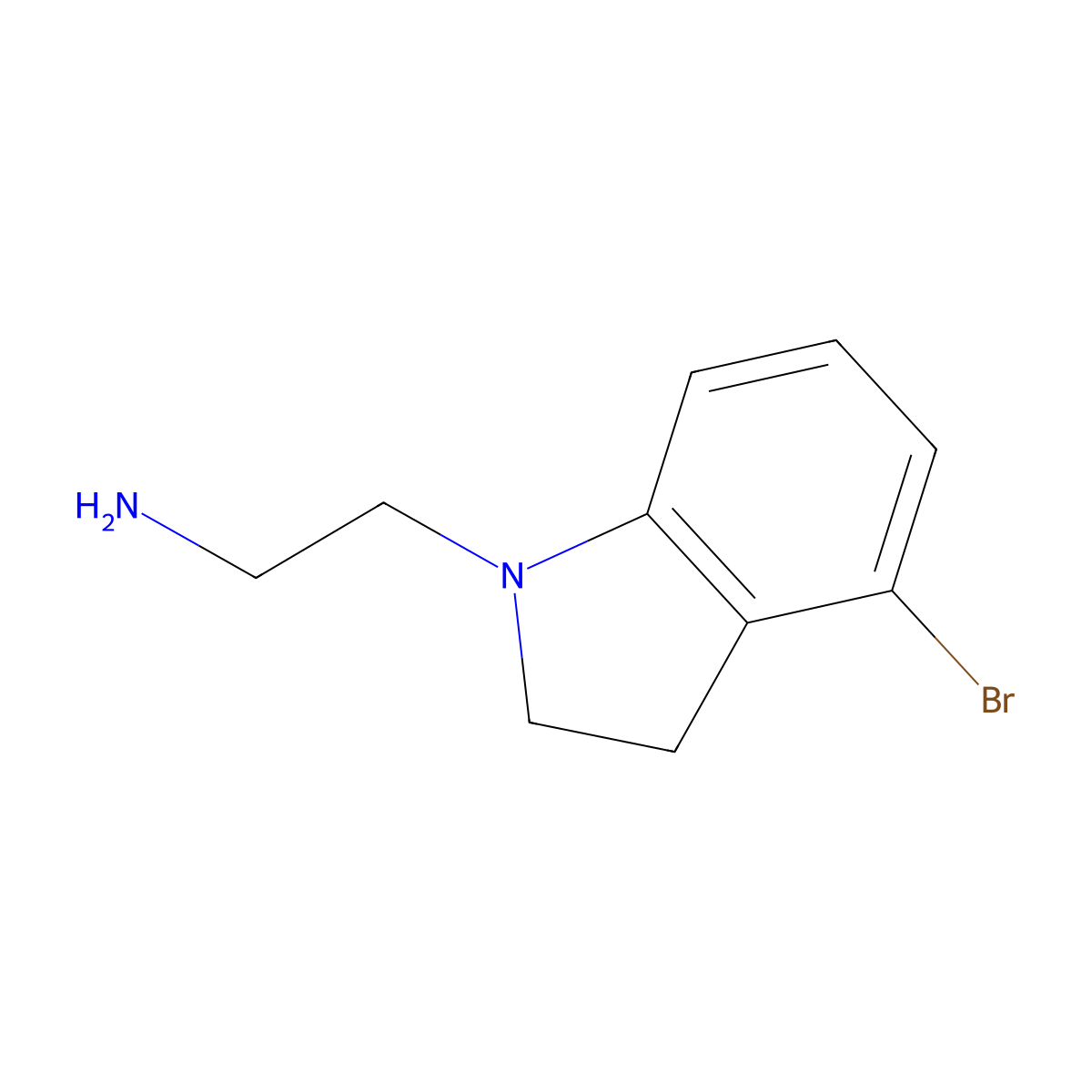 2-(4-bromo-2,3-dihydro-1H-indol-1-yl)ethan-1-amine molecular structure, CAS 1715962-21-2