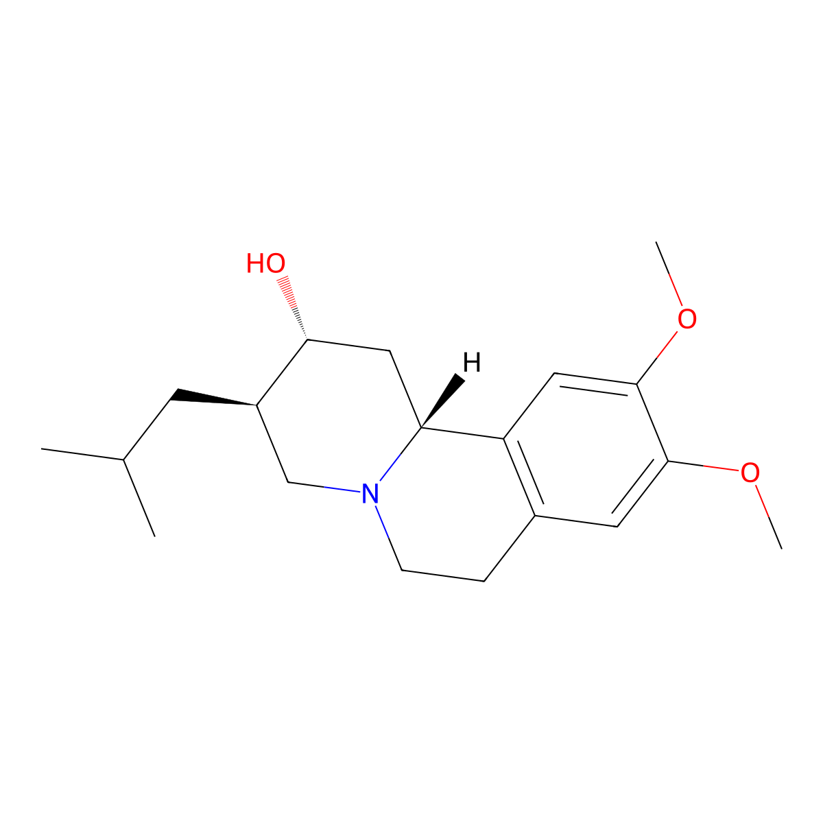 alpha-Dihydrotetrabenazine molecular structure, CAS 171598-74-6