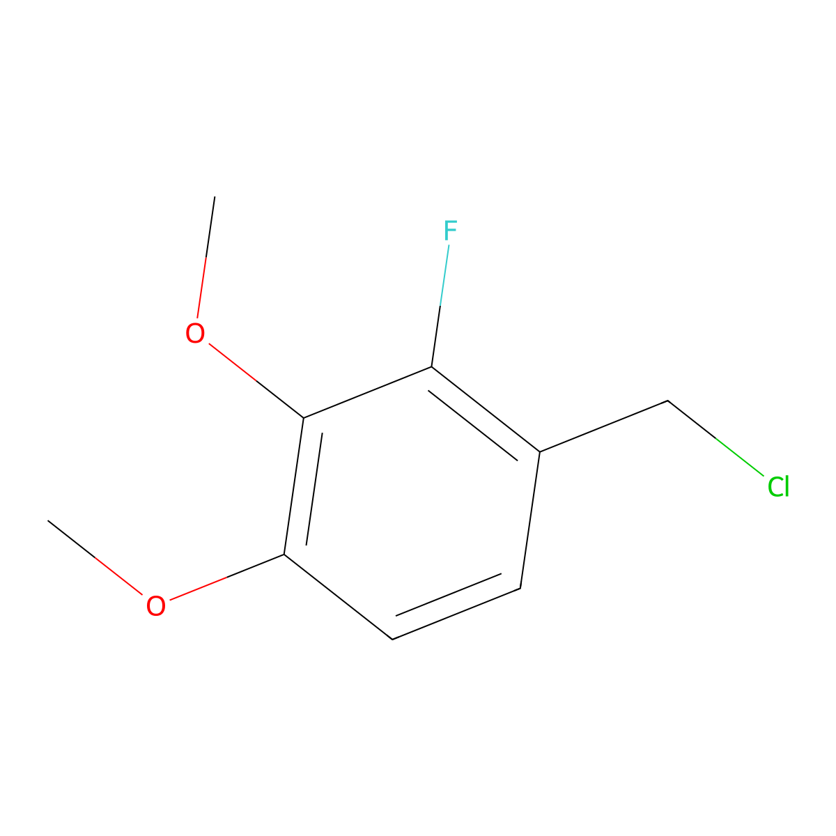 1-(Chloromethyl)-2-fluoro-3,4-dimethoxybenzene molecular structure, CAS 1716-43-4