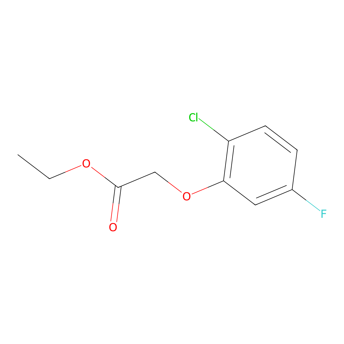 Ethyl 2-(2-chloro-5-fluoro-phenoxy)acetate molecular structure, CAS 1716-86-5