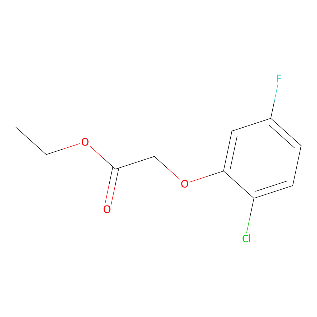 Ethyl 2-(2-chloro-5-fluoro-phenoxy)acetate molecular structure, CAS 1716-86-5