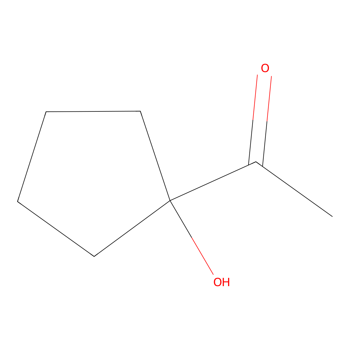 1-(1-Hydroxycyclopentyl)ethan-1-one molecular structure, CAS 17160-89-3