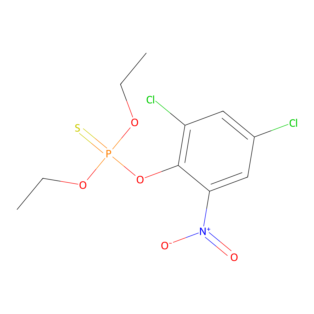 O-(2,4-Dichloro-6-nitrophenyl) O,O-diethyl phosphorothioate molecular structure, CAS 171605-91-7